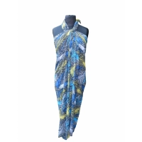 Duża sukienka plażowa - eleganckie PAREO XXL kolorowe pióra